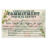 Certificate of Commitment stationery
