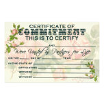 Certificate of Commitment Stationery Design