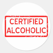 CERTIFIED ALCOHOLIC STICKER