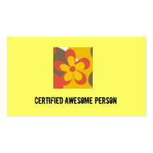 Certified Awesome Person Business Card