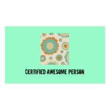 Certified Awesome Person Business Card Template