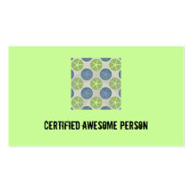 Certified Awesome Person Business Card Template