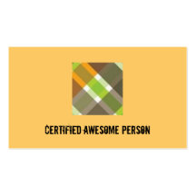 Certified Awesome Person Business Card Templates