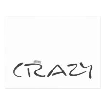 Certified Crazy Official Stamp Capital Letters Postcard