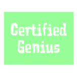 Certified Genius Gifts Postcard