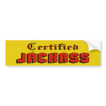 Certified Jackass Bumper Sticker