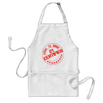 Certified Now 21 Legal to Drink Aprons
