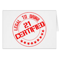 Certified Now 21 Legal to Drink Card