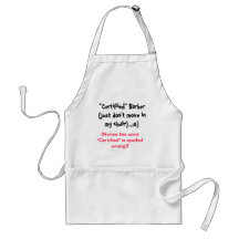 "Certifiied" Barber Apron