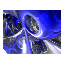 Cerulean Abstract Postcard