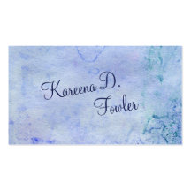Cerulean Watercolor Business Card Template