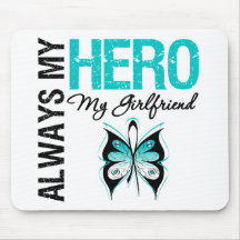 Cervical Cancer Always My Hero My Girlfriend Mouse Mat