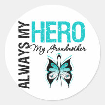 Cervical Cancer Always My Hero My Grandmother Stickers