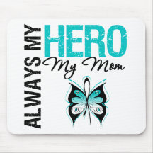 Cervical Cancer Always My Hero My Mom Mouse Mats