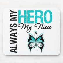 Cervical Cancer Always My Hero My Niece Mouse Mat