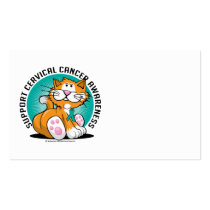 Cervical Cancer Cat Business Card