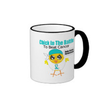Cervical Cancer Chick In the Battle to Beat Cancer Coffee Mug