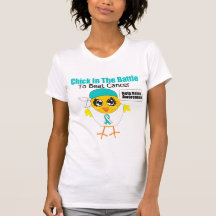 Cervical Cancer Chick In the Battle to Beat Cancer Tshirt
