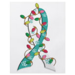 Cervical Cancer Christmas Lights Ribbon Custom Flyer