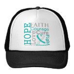 Cervical Cancer Hope Faith Motto Hats