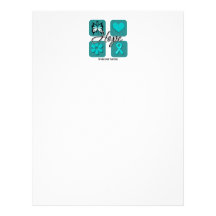 Cervical Cancer Hope Love Inspire Awareness Letterhead Template