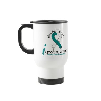 Cervical Cancer I Support My Girlfriend Mug by awarenessgifts