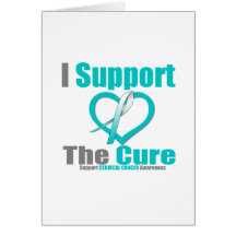 Cervical Cancer I Support The Cure Greeting Cards