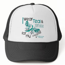 CERVICAL CANCER I Wear Teal and White Daughter 45