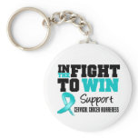 Cervical Cancer In The Fight To Win Keychain