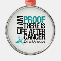 Cervical Cancer Proof There is Life After Cancer Christmas Tree Ornaments