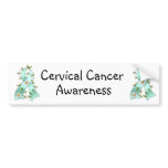 Cervical Cancer Ribbon bumper stickers