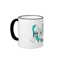 Cervical Cancer Ribbon My Hero My Mom Coffee Mug
