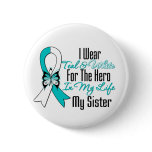 Cervical Cancer Ribbon My Hero My Sister Pins