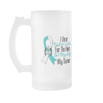 Cervical Cancer Ribbon My Hero My Sister Coffee Mugs