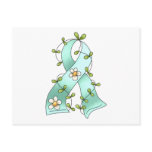 Cervical Cancer Ribbon Postcard