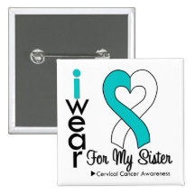 Cervical Cancer Ribbon Support Sister Pin