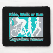 Cervical Cancer Ride Walk Run Mouse Pads