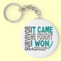 Cervical Cancer Survivor It Came We Fought I Won keychains