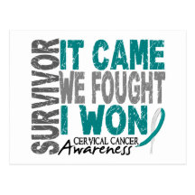 Cervical Cancer Survivor It Came We Fought I Won Postcards