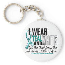 CERVICAL CANCER Teal White For Fighters Survivors