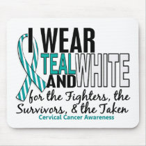 CERVICAL CANCER Teal White For Fighters Survivors