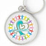 Cervical Cancer Unite in Awareness Keychain