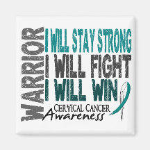Cervical Cancer Warrior Fridge Magnets