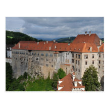 Cesky Krumlov castle postcard