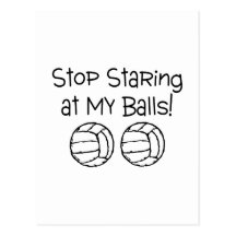 Cessez de regarder fixement mes volleyballs de bou carte postale