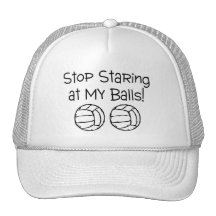 Cessez de regarder fixement mes volleyballs de bou casquette