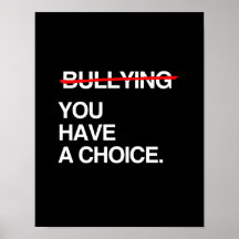 CESSEZ DE VOUS INTIMIDER ONT UN CHOIX POSTER