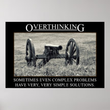 Cessez d'overthinking les solutions aux problèmes  posters
