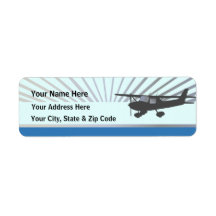 Cessna 150 Airplane Custom Return Address Label