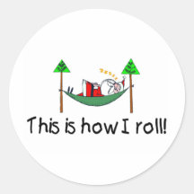 C'est comment je roule le sommeil Père Noël Autocollant Rond